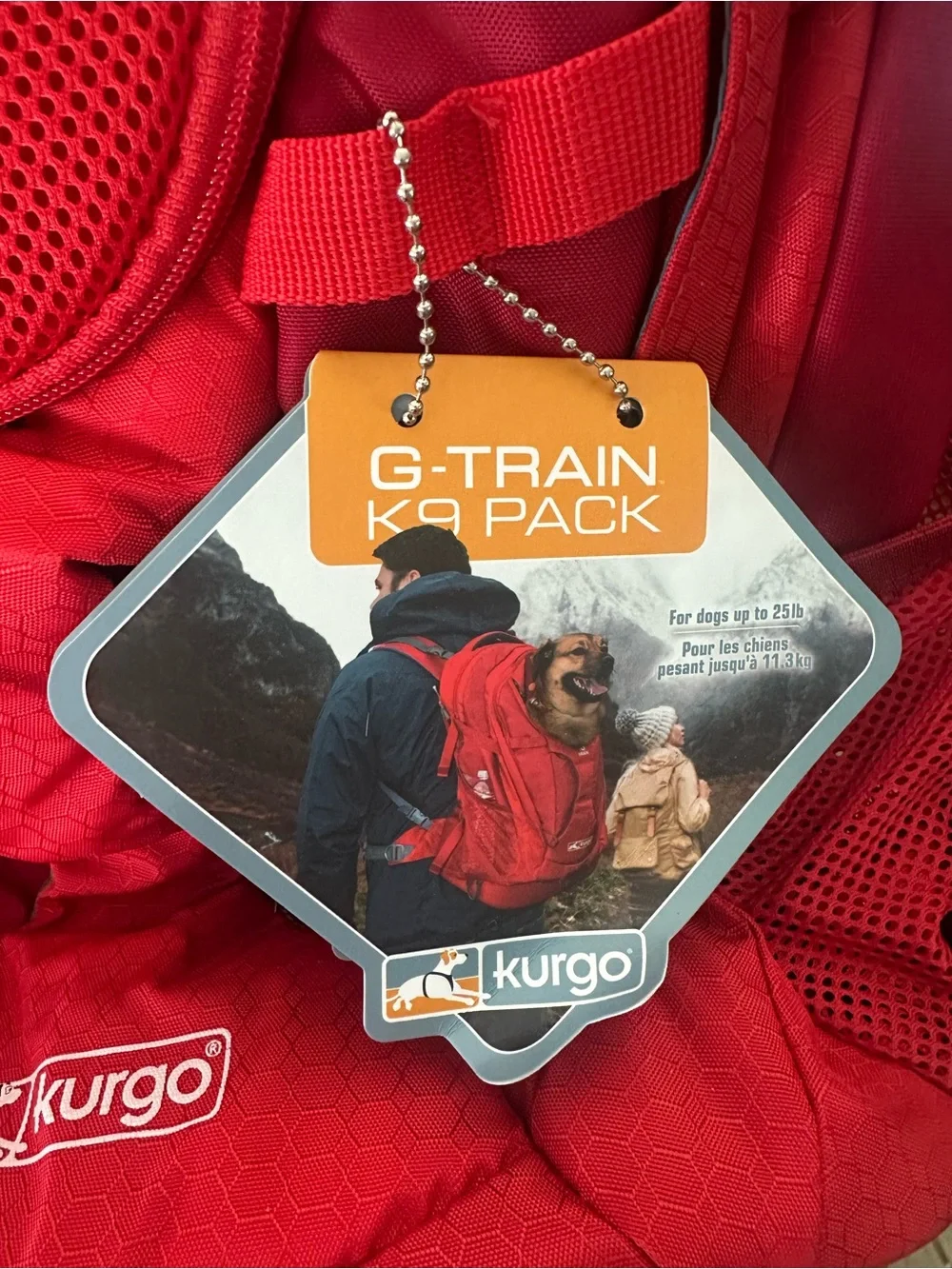 Kurgo G-Train Dog Carrier Backpack Carrier - NWT Chili Red